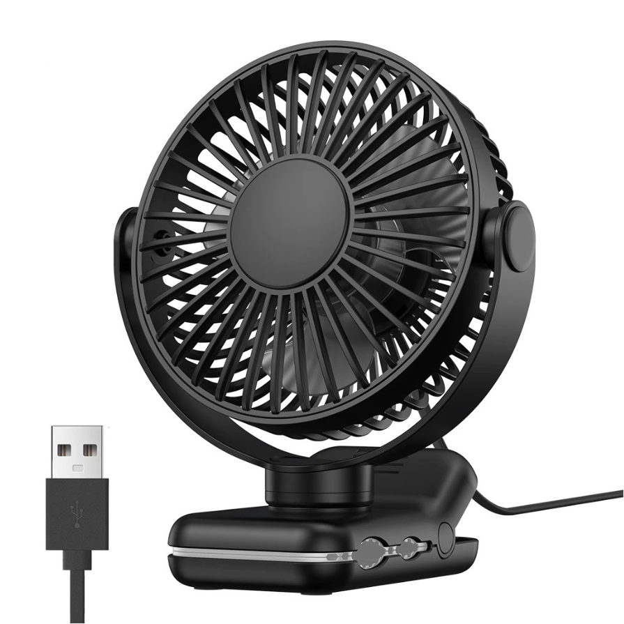 Rechargeable Mini Portable Clip on Fan,3 Speeds Quiet Wind 720° Rotate Personal Electric Fan,Standing Fans for Room Home