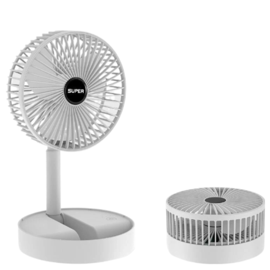 Rechargeable Portable Telescopic Stand Fan - 6 Inch USB Folding Fan with Rechargeable Battery